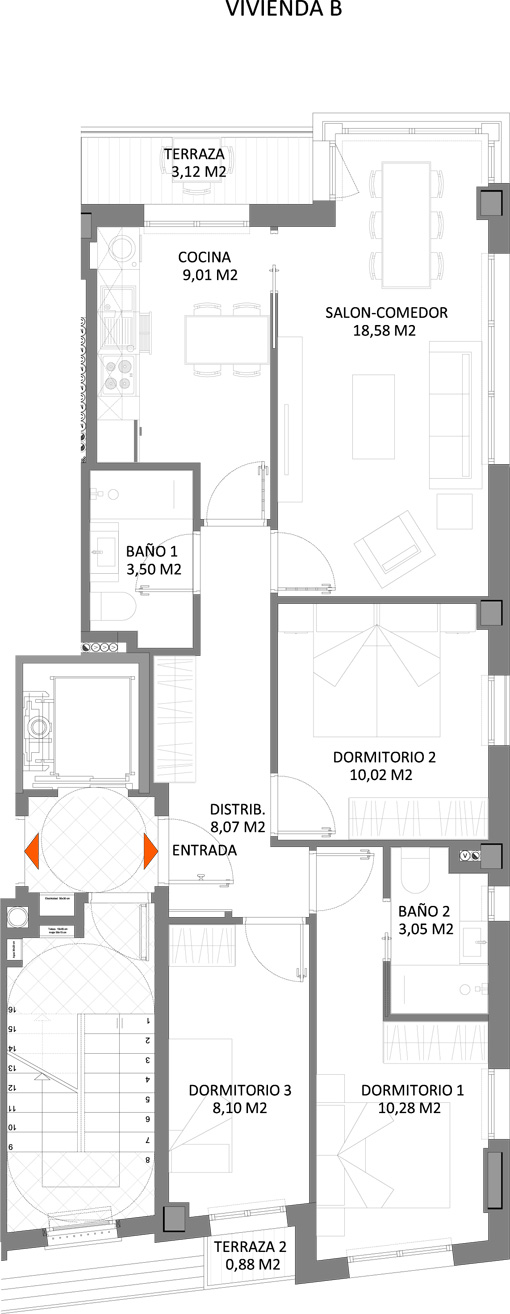 Gertu Gestora - Edificio Iriondo - Planos e imágenes - Plano B